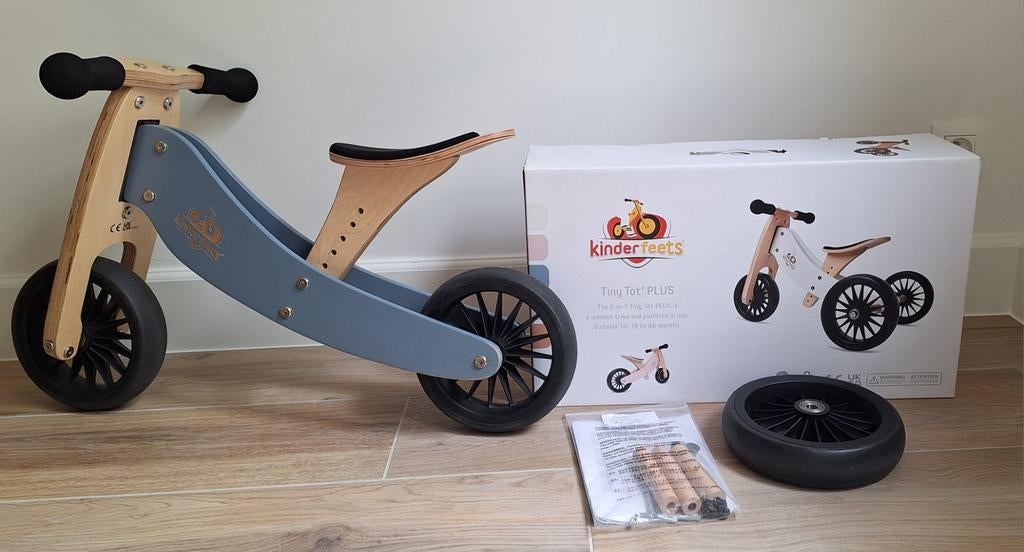 Kinderfeets 2 in 1 houten loopfiets en driewieler, Ophalen, Zo goed als nieuw, Overige merken