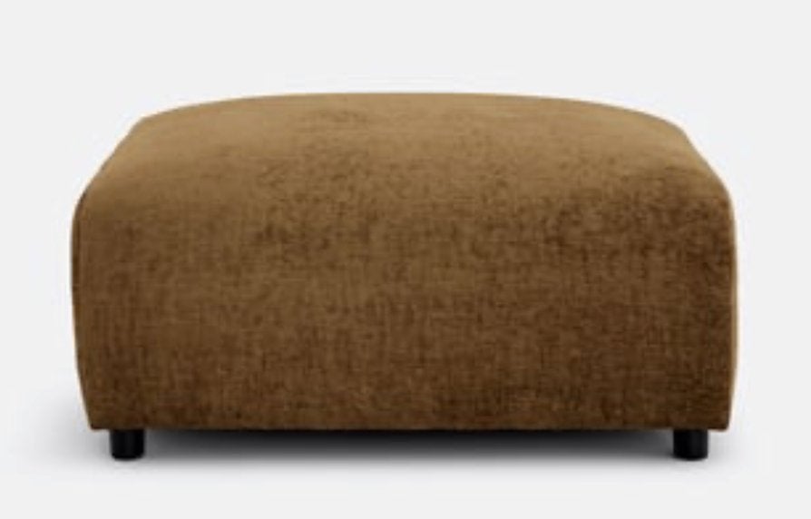 Pouf en chenille flammée Chocolat, Neuf, Contemporain, Enlèvement, Rectangulaire
