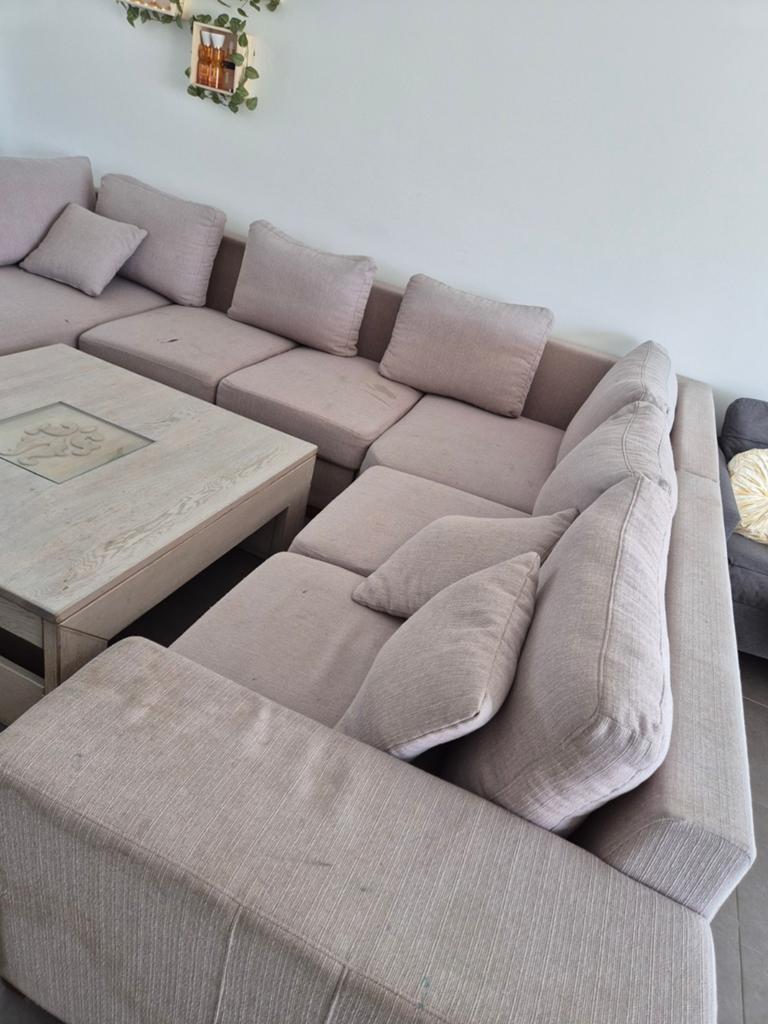 Hoekzetel met koffietafel, Ophalen