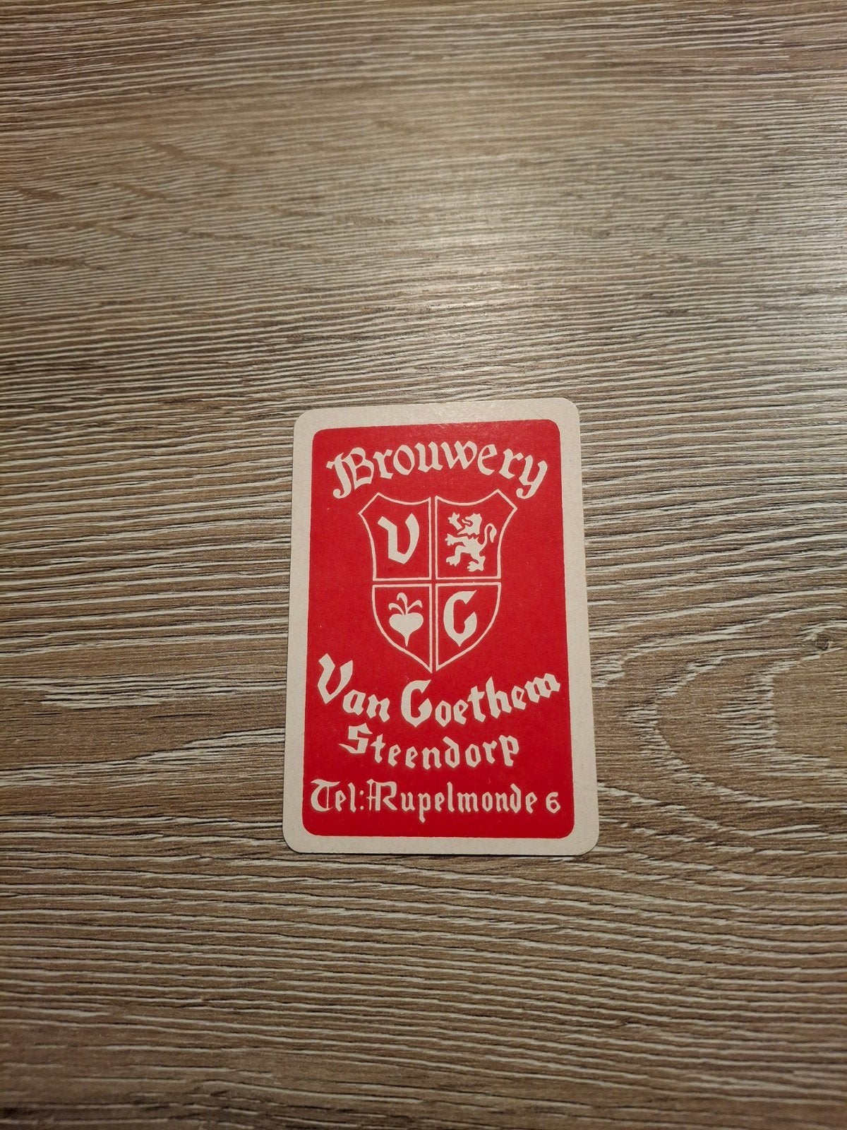 Oude speelkaart brouwerij van goethem steendorp, Verzamelen, Ophalen of Verzenden