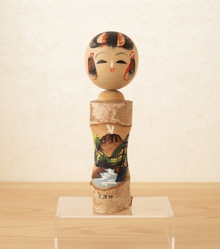 Joli kokeshi de Shinanoji, Japon, Enlèvement ou Envoi, Japon, Bois, Poupée