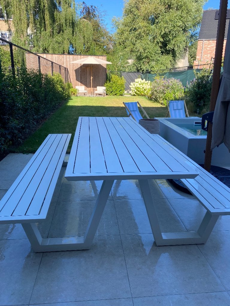 Picknicktafel, Enlèvement, Utilisé, Rectangulaire, Métal