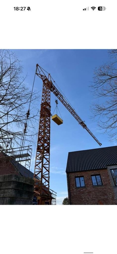 Acromet T33A bouwkraan, Ophalen, Gebruikt