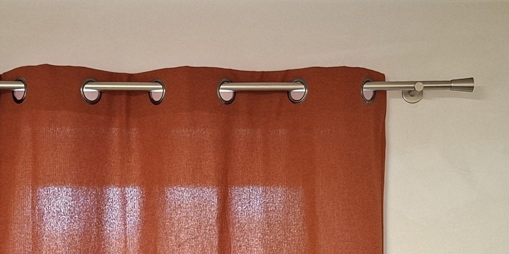 TRINGLE A RIDEAU - FINITION NICKELE - 250CM - DIAM. 20MM, Enlèvement, Utilisé, Rideau, Métal