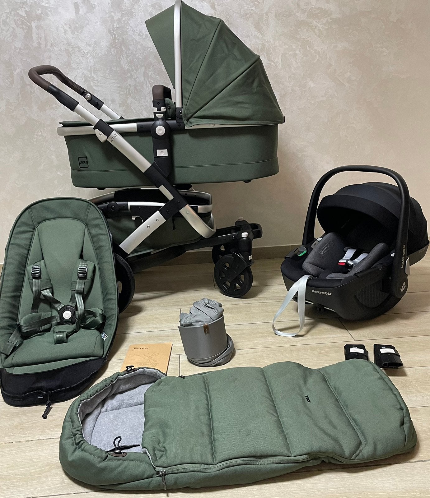 Joolz Geo² Marvellous Green 3-in-1 Compleet Set, Ophalen, Babygeluk, Zo goed als nieuw, W