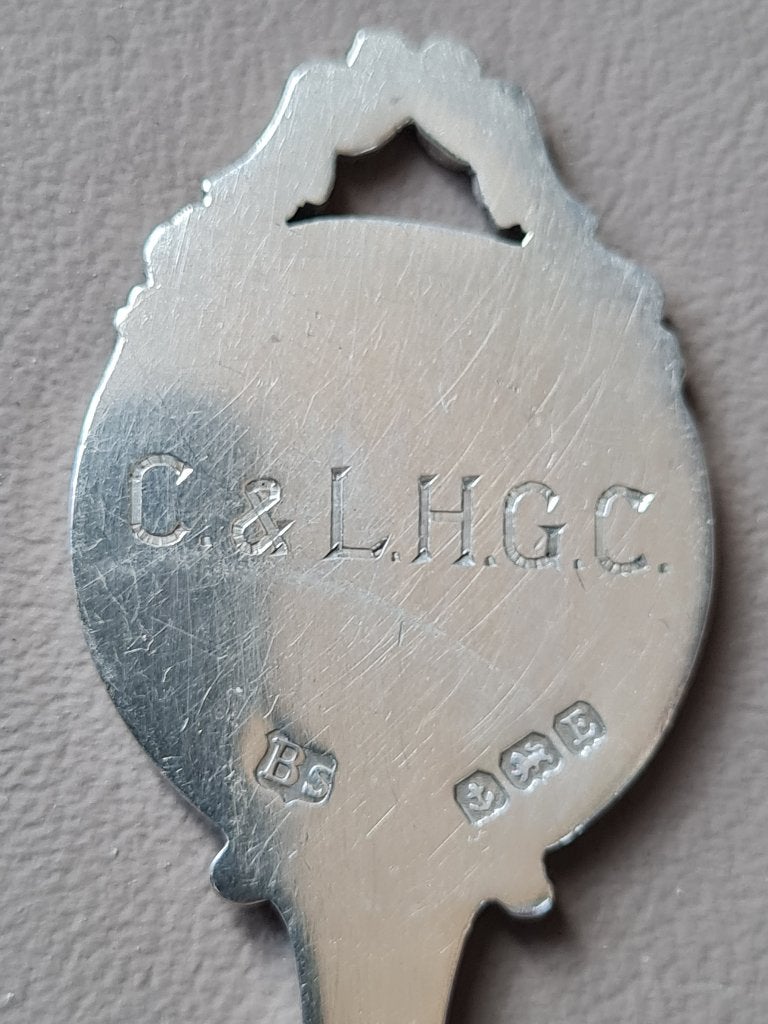 Zilver golfliefhebber lepeltje '29, Ophalen of Verzenden, Zilver