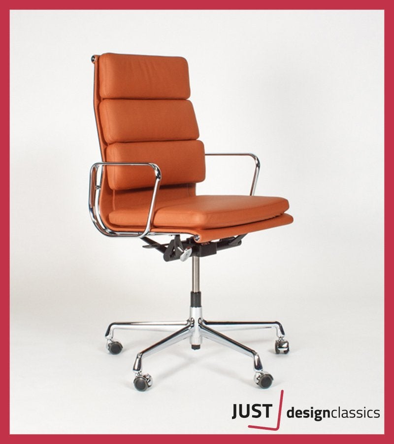 Eames Vitra ea 219 Cognac Leder Chroom NIEUW, Ophalen, Nieuw, Bureaustoel