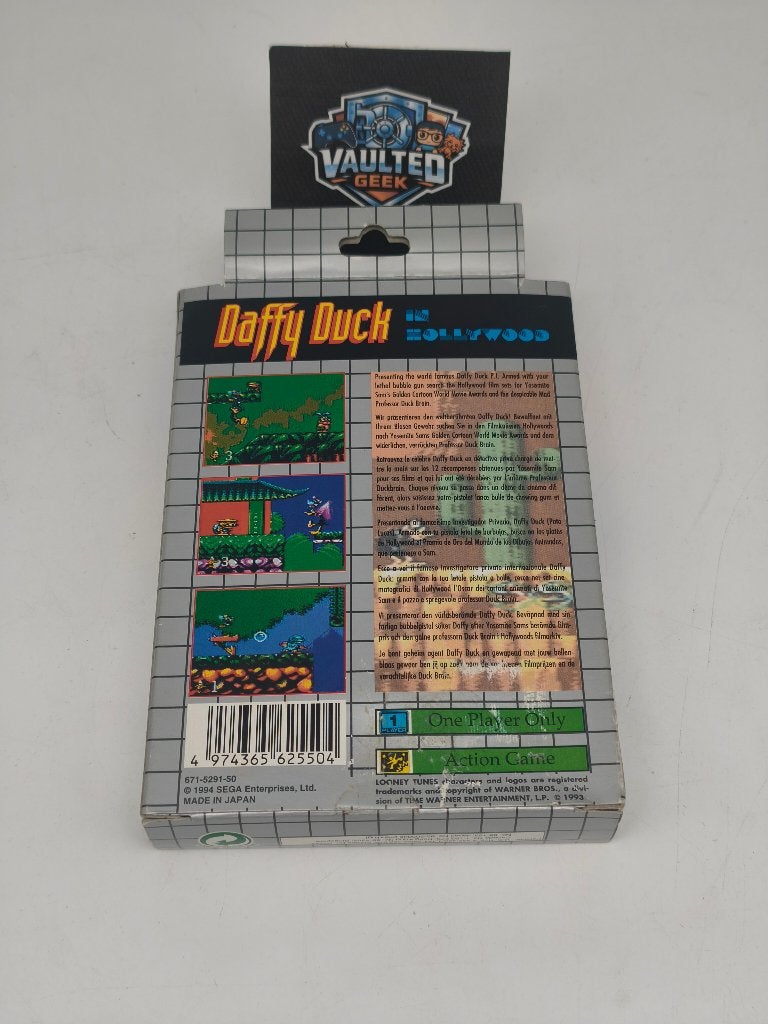 Daffy Duck in Hollywood  Sega Game Gear CIB, Gebruikt, Game Gear, 1 speler, Ophalen of Verzenden