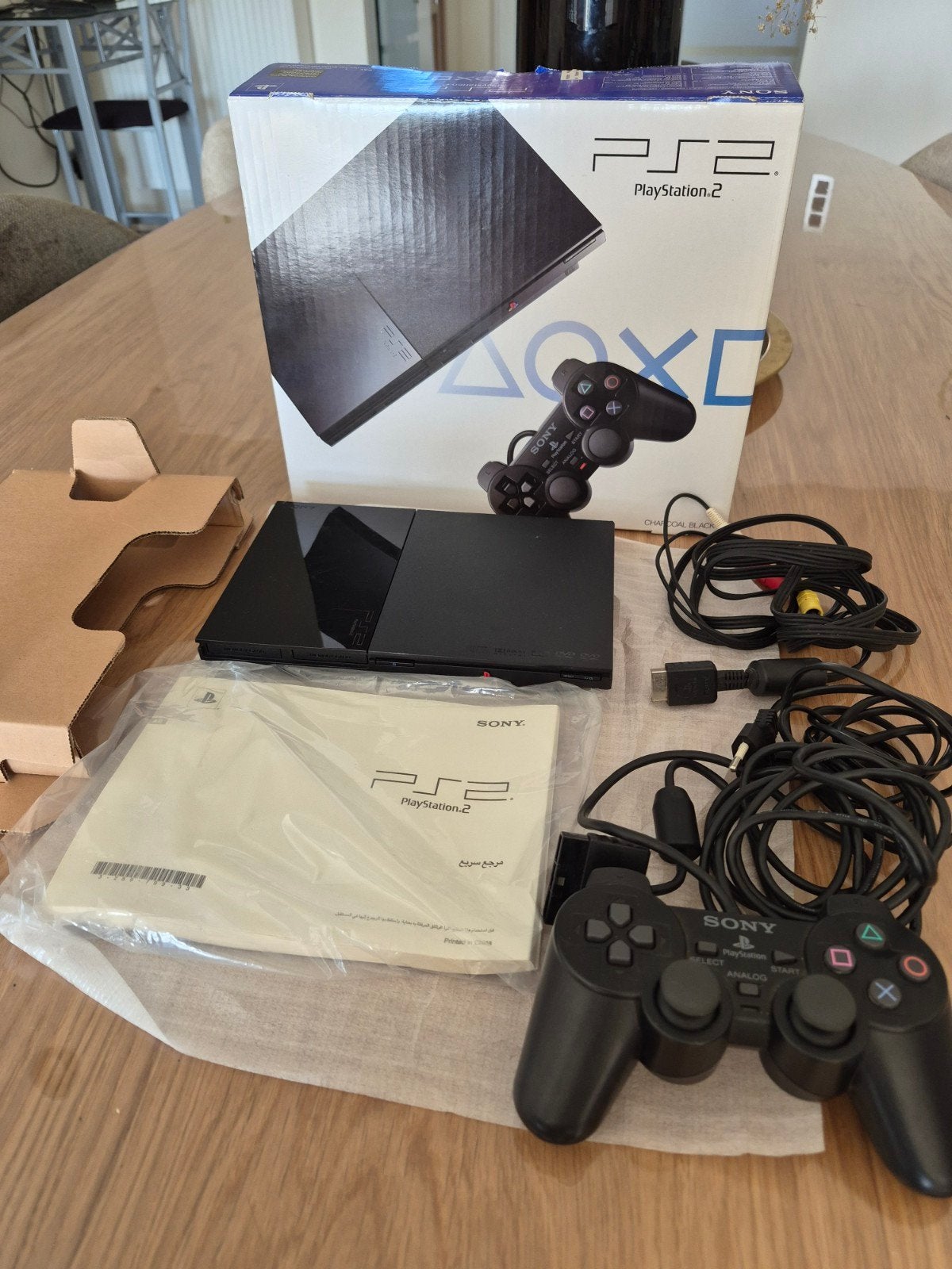 Playstation 2 PS2 Charcoal Black, Games en Spelcomputers, Spelcomputers | Sony PlayStation 2, Zwart, Ophalen of Verzenden, Zo goed als nieuw