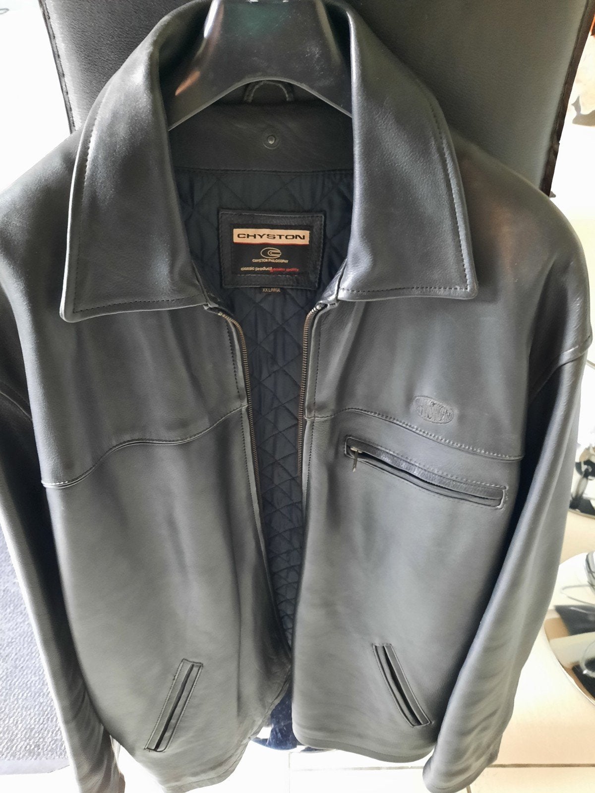 Veste en cuir xxl, jamais porte, Motos