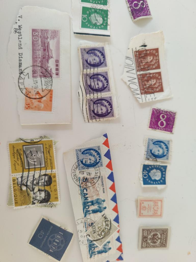 Lot oude postzegels / vintage zegels – internationaal, Timbres & Monnaies, Timbres | Indes orientales néerlandaises, Enlèvement