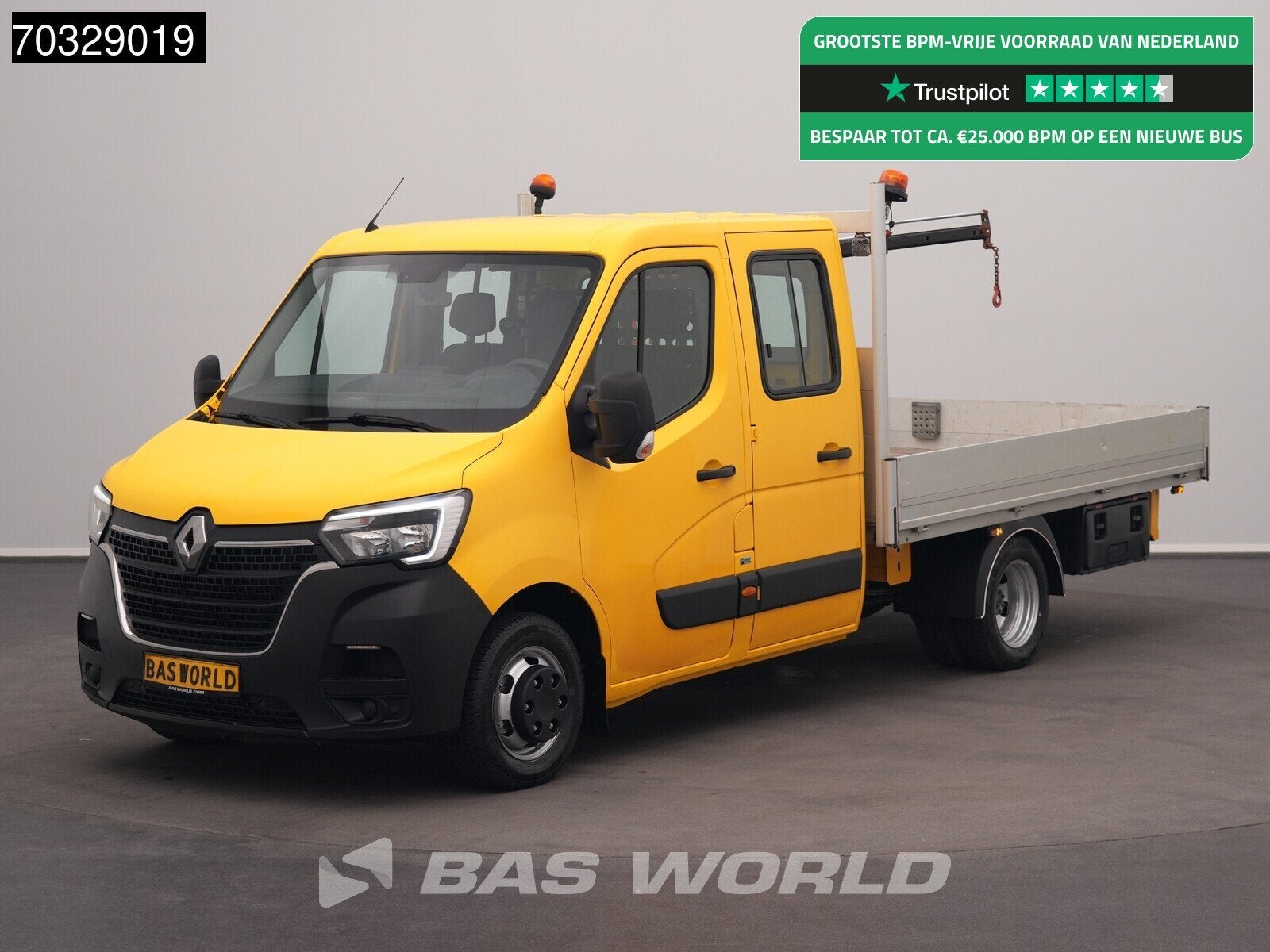 Renault Master 165PK Kraanwagen Maxilift Dubbel Cabine Dubbe, Start-stop-systeem, Stof, Gebruikt, 4 cilinders