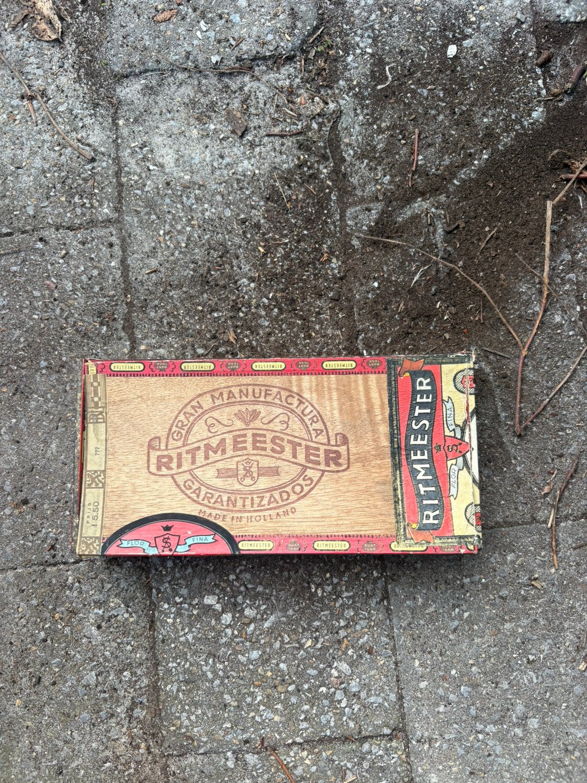 Vintage Houten Ritmeester Sigarendoosje, Verzamelen, Ophalen