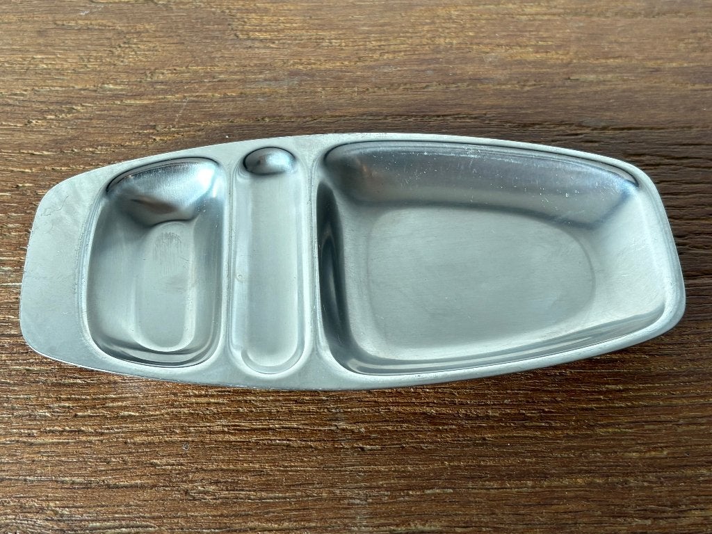 Plat à apéritif vintage en acier inoxydable Alfra Alessi, Enlèvement ou Envoi, Vintage, Utilisé, Autres types
