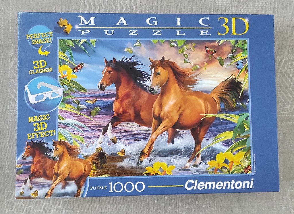 3D puzzel met paarden, Enlèvement ou Envoi, 500 à 1500 pièces, Utilisé, Puzzle