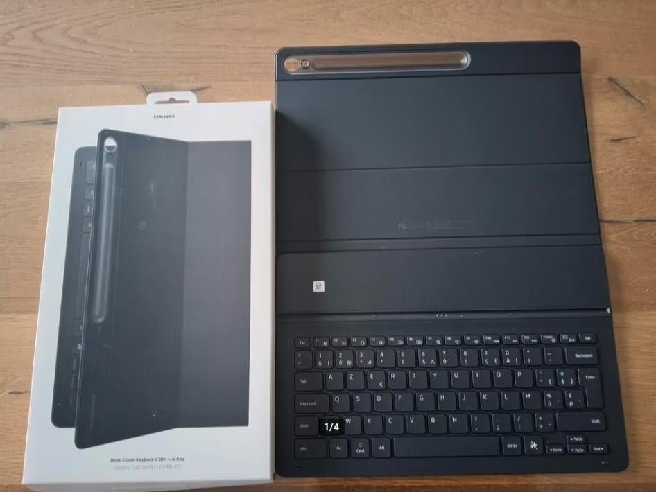 Book cover keyboard slim - AI key galaxy Tab S10Fe+ (5g), Neuf, S10fe+ / S10Fe+ 5g, Protection faces avant et arrière, Enlèvement