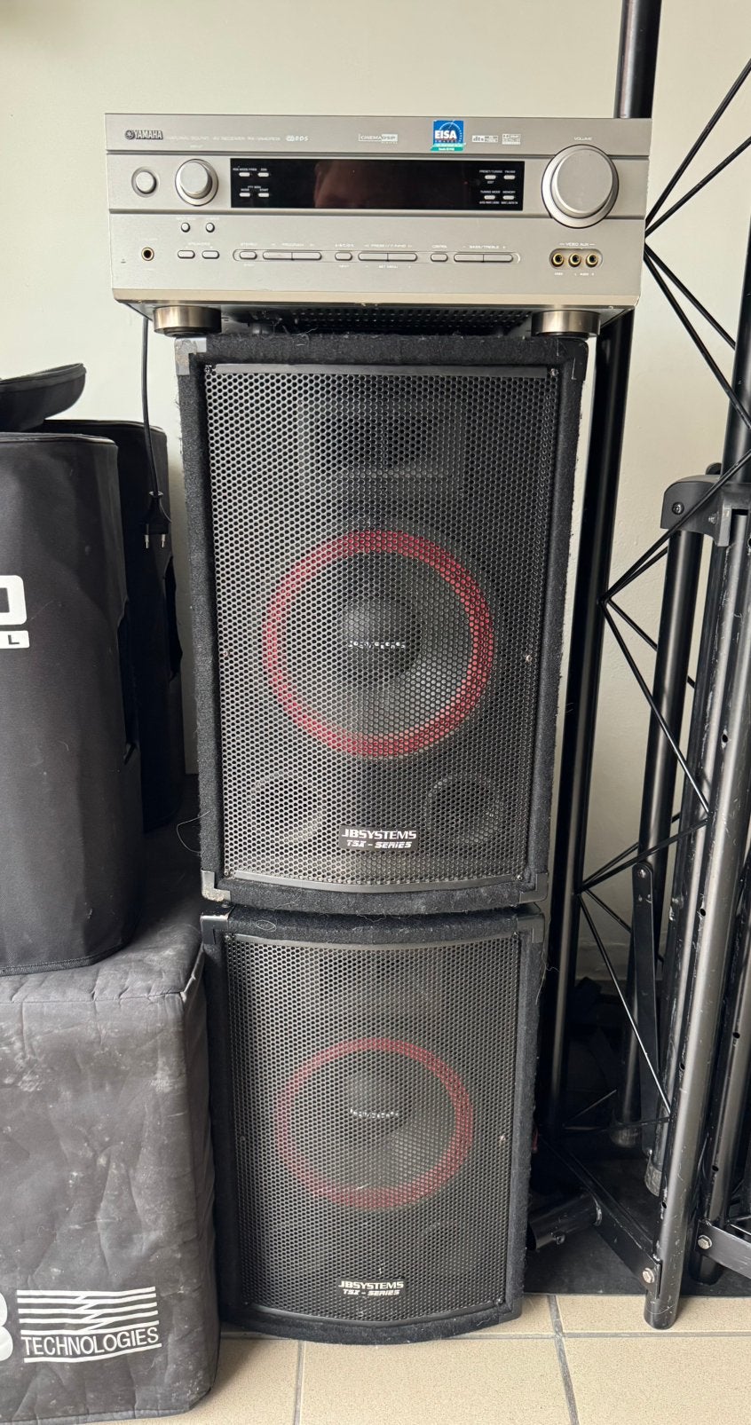 jb systems tsx10 incl. yamaha versterker, Musique & Instruments, Enlèvement, Utilisé