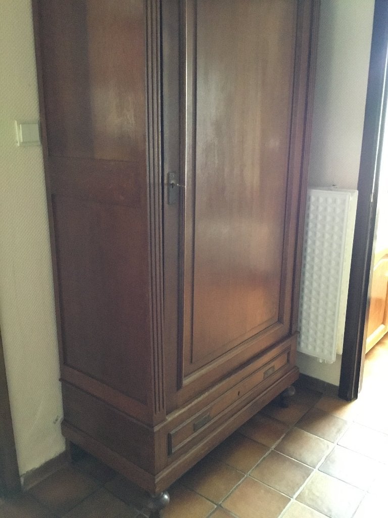 Garde robe ancienne chêne massif, Comme neuf, Enlèvement, Avec espace de penderie, Chêne