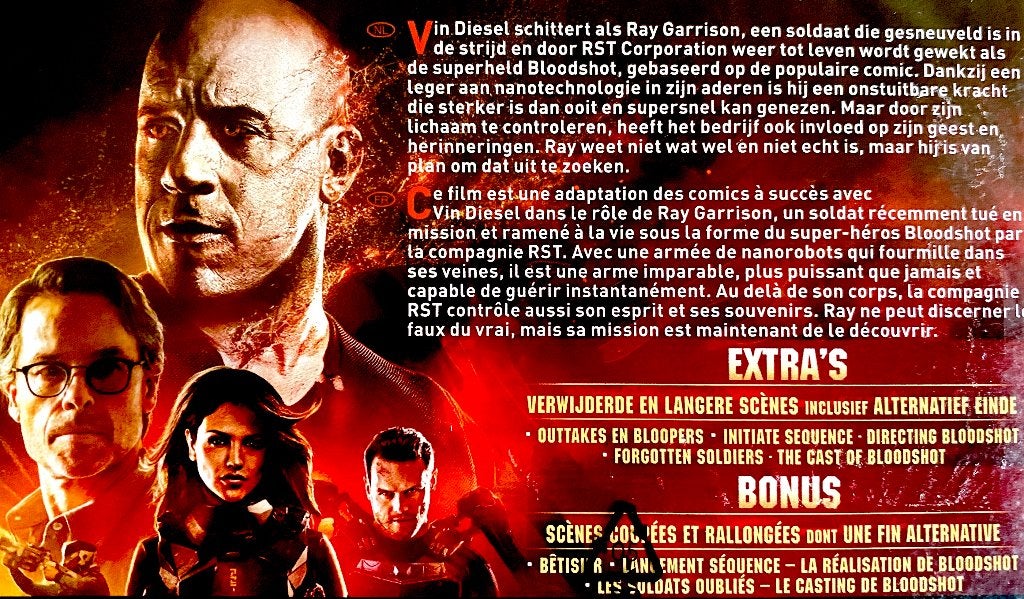 BLOODSHOT (Met Ondertitels NL) /// NIEUW / Sub CELLO, Cd's en Dvd's, Inclusief extra's, Nederlands, Film, Actie