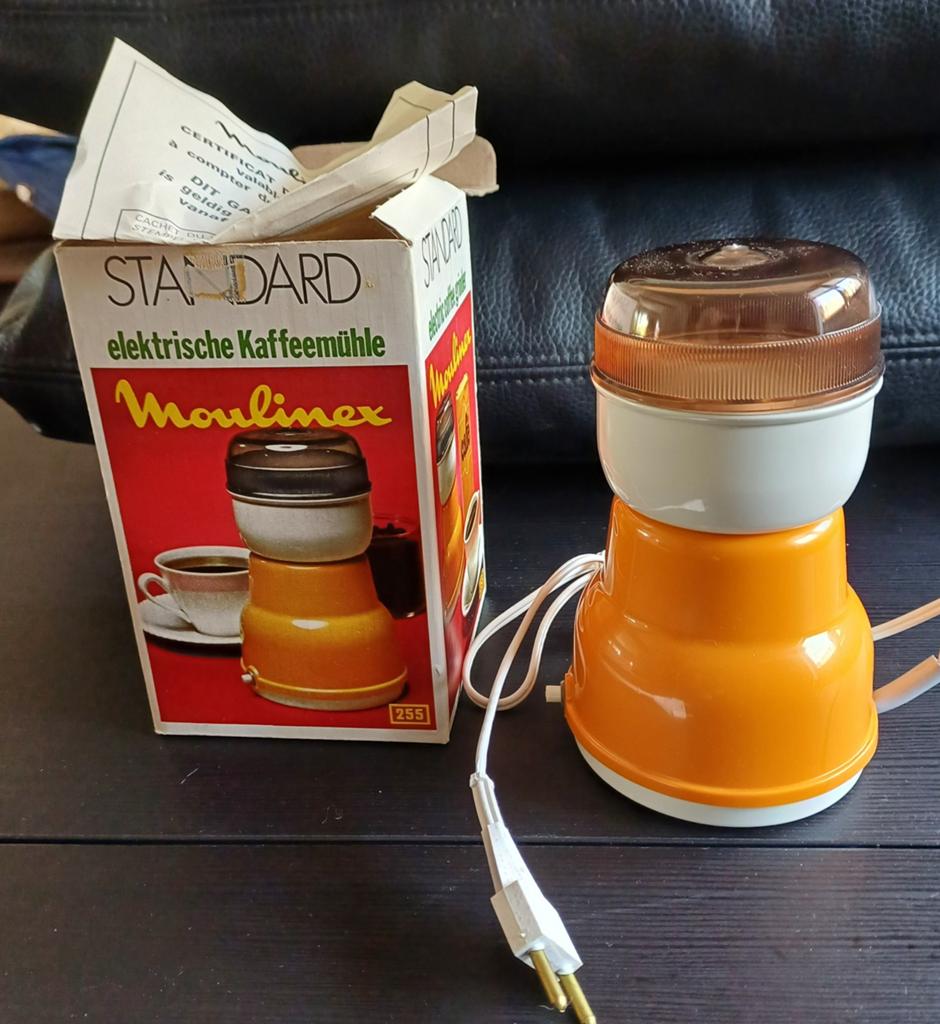 Moulin à café électrique Vintage Moulinex Orange - NEUF EN B, Electroménager, Moulin à café