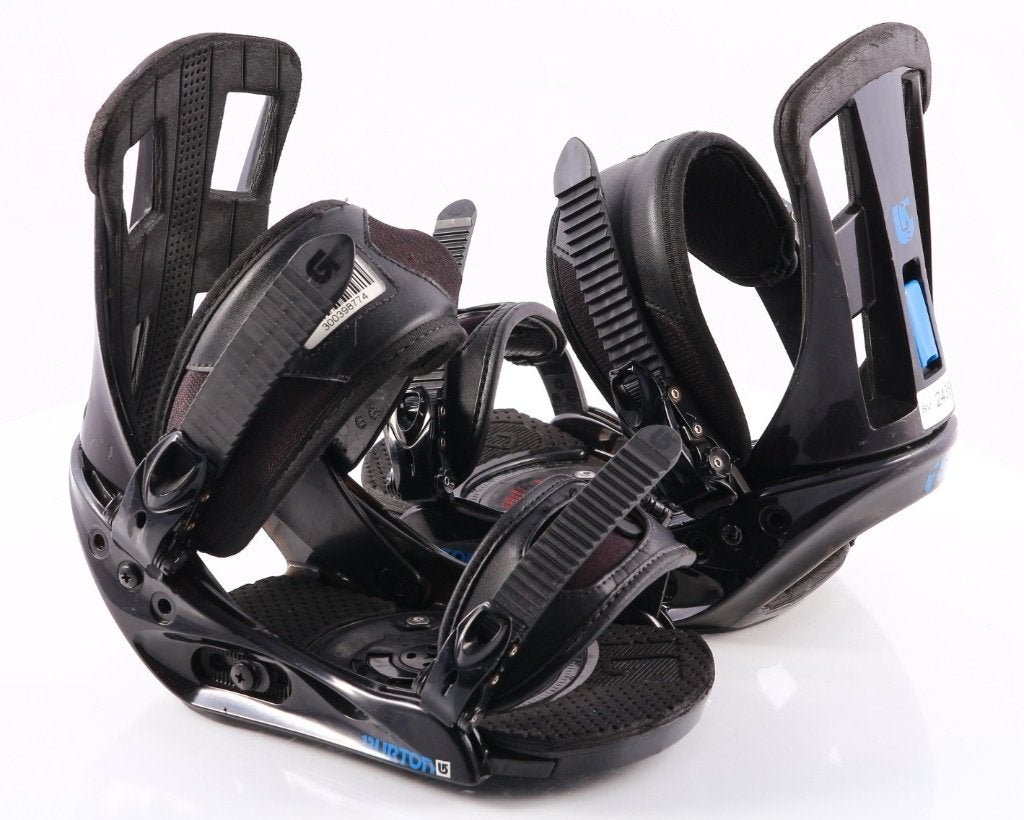 Fixations de snowboard S BURTON PROGRESSION noir/bleu, Envoi, Utilisé, Fixations