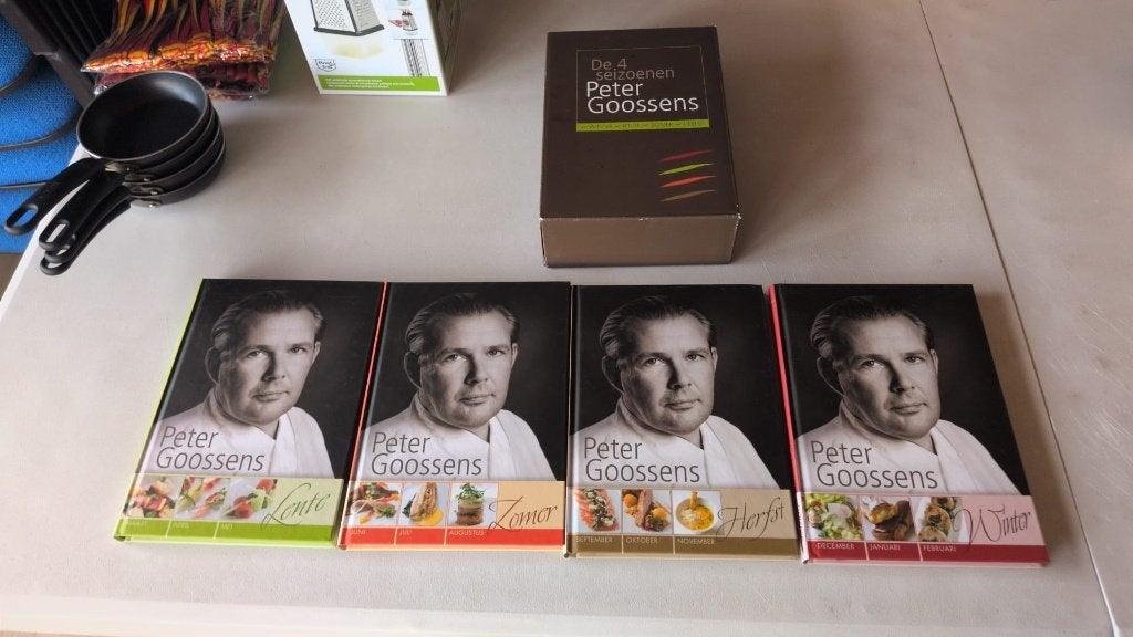 Peter Goossens Boekenbox De 4 Seizoenen, Peter Goossens, Boeken, Kookboeken, Voorgerechten en Soepen, Ophalen of Verzenden, Zo goed als nieuw