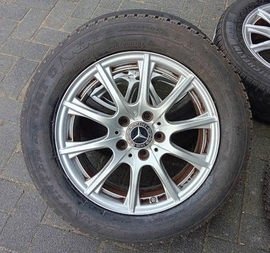 Winterbanden Mercedes C-Klasse TPMS W205 16inch 5X112 7mm❄️, Ophalen, Gebruikt, Mercedes-Benz