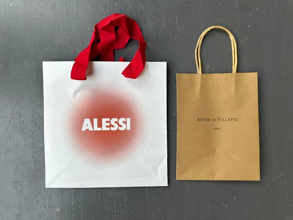Alessi & Astier de Villatte - papieren draagtassen, Ophalen of Verzenden, Zo goed als nieuw