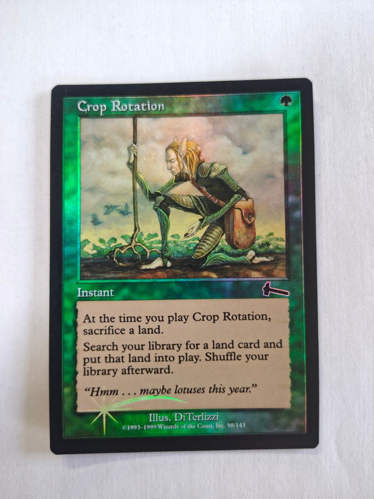 Crop Rotation  Foil Urza's Legacy, Hobby en Vrije tijd, Verzamelkaartspellen | Magic the Gathering, Ophalen of Verzenden, Foil