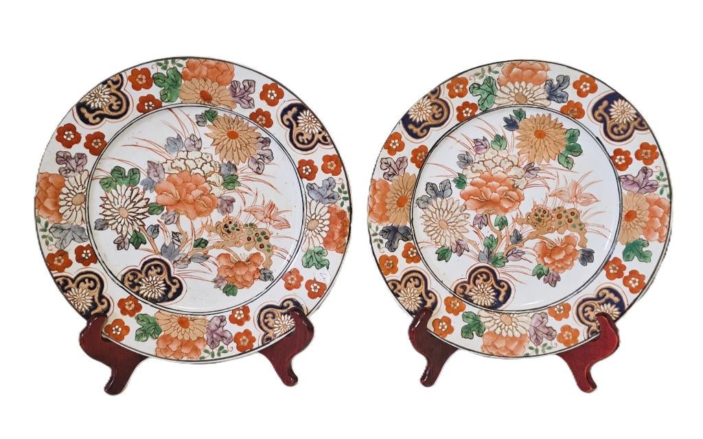 Twee Japans porseleinen Imari borden., Antiek en Kunst, Ophalen of Verzenden