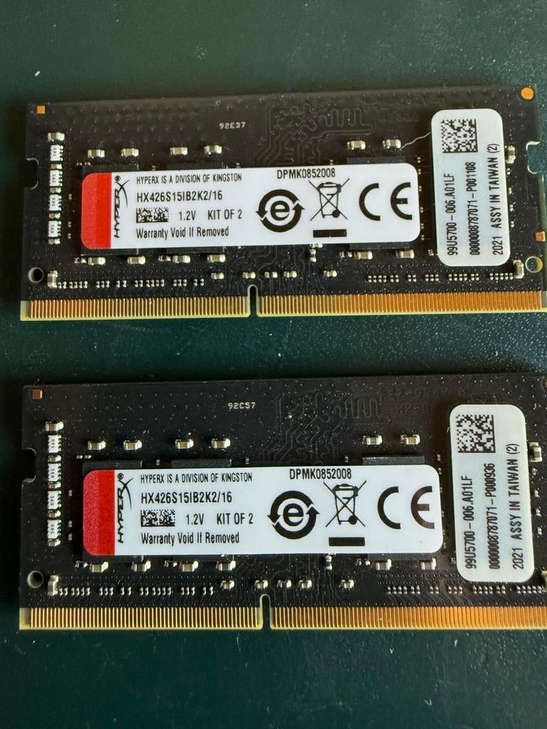 2x 8Go ddr4 2666mhz en format sodim, Enlèvement ou Envoi, Comme neuf, DDR4