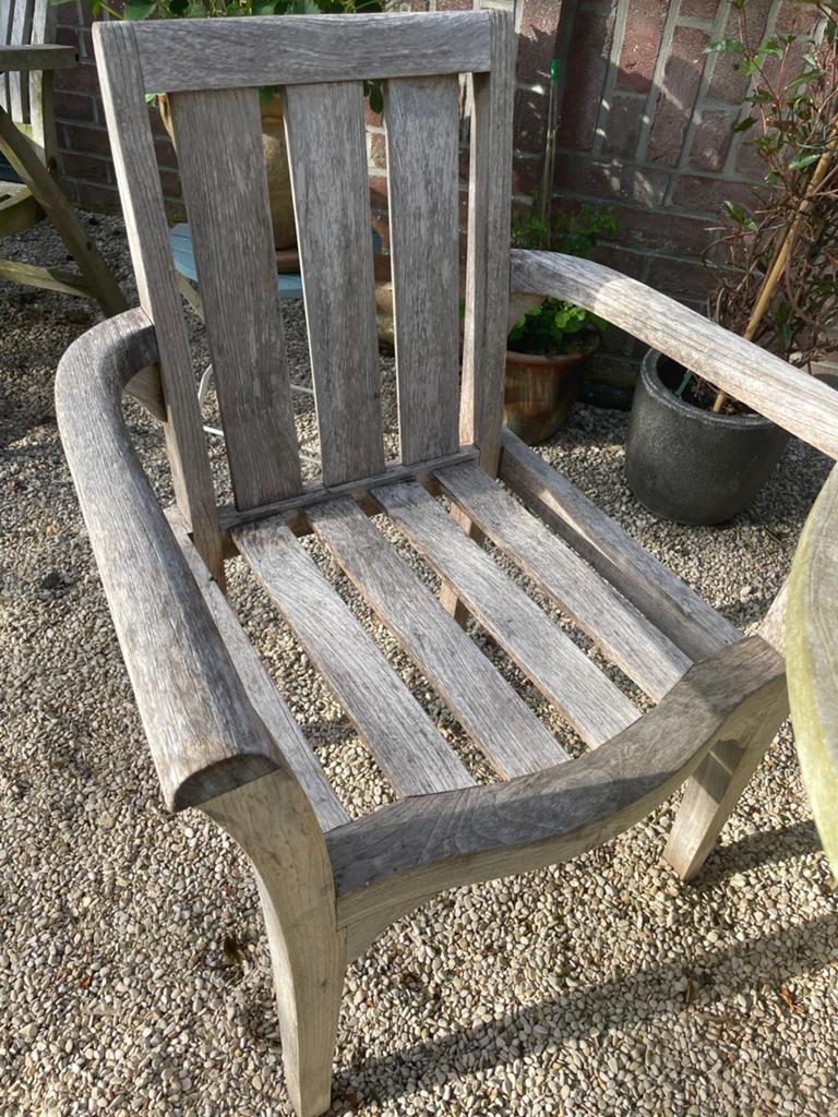 Tuinstoelen teak, Ophalen, Gebruikt, Teakhout, Stapelbaar