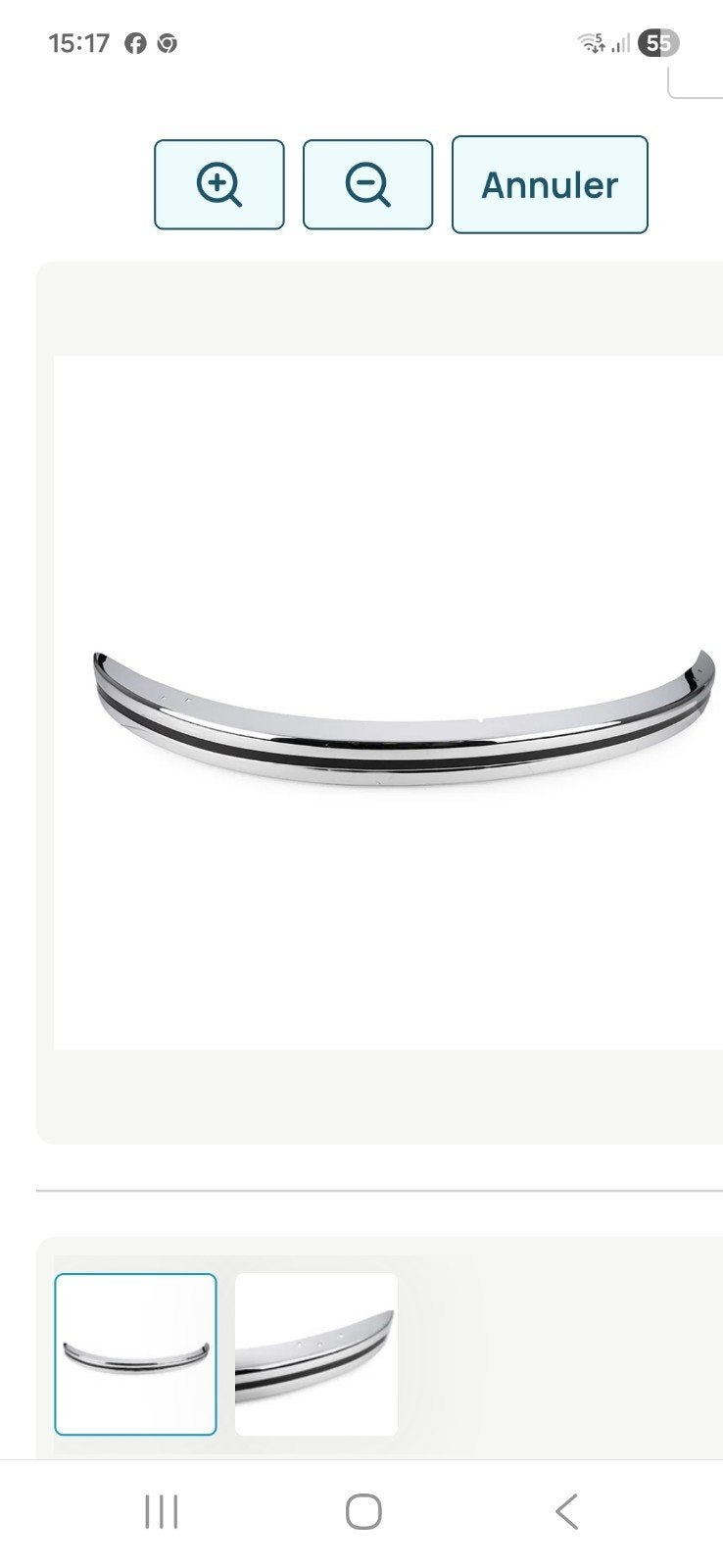 kever bumper, Ophalen, Bumper