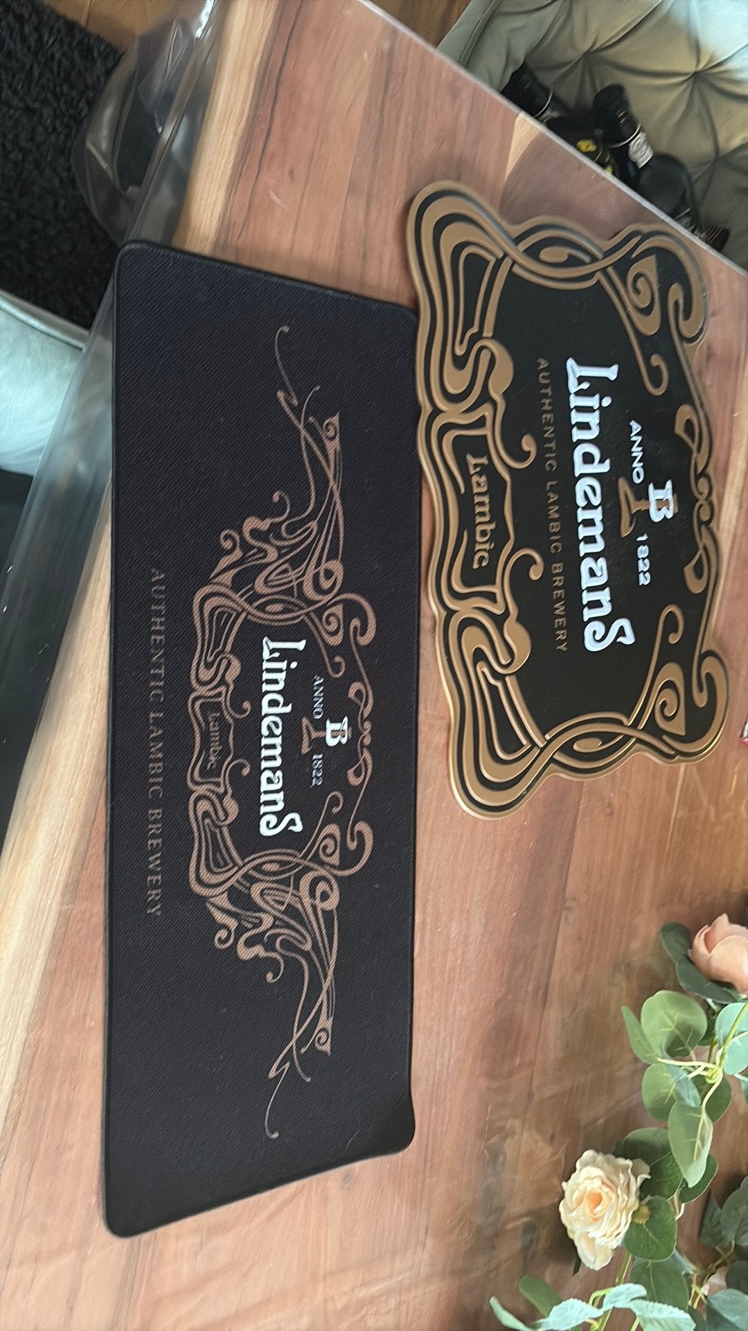 Reclamebord lindemans + barloper, Verzamelen, Ophalen of Verzenden, Nieuw, Reclamebord, Plaat of Schild
