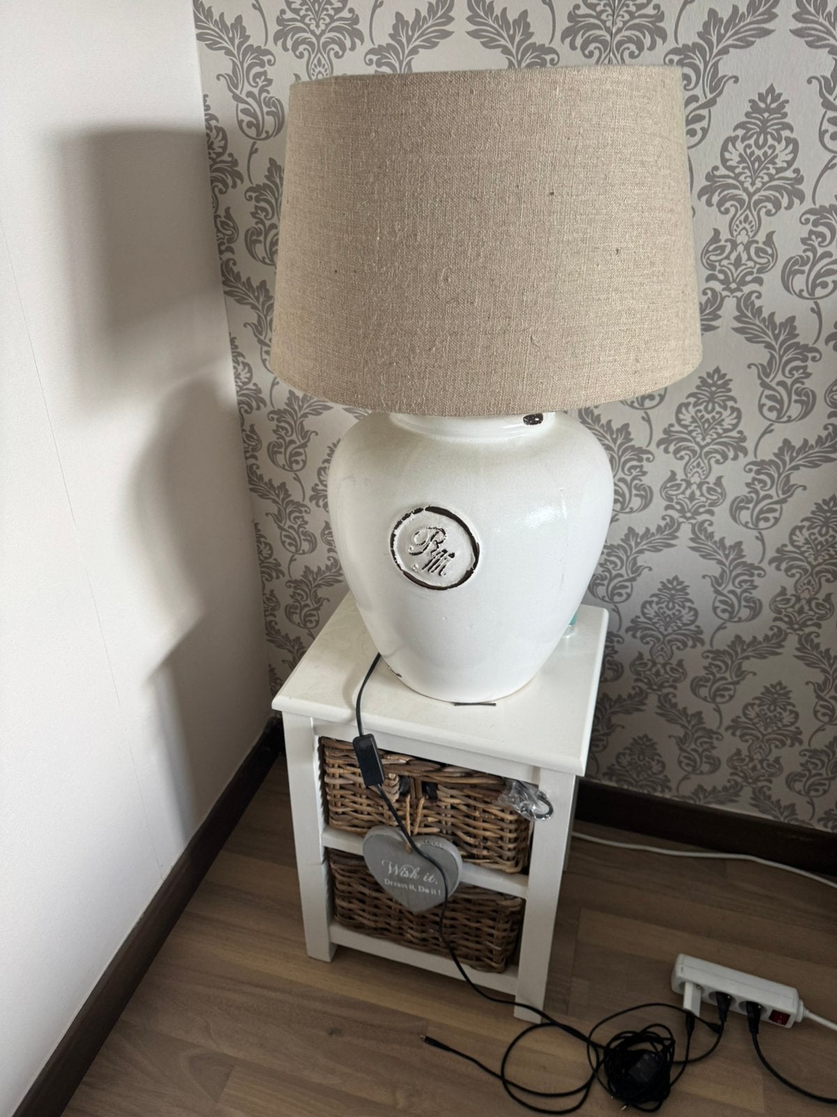 Riviera maison lamp + kastje, Ophalen, Zo goed als nieuw