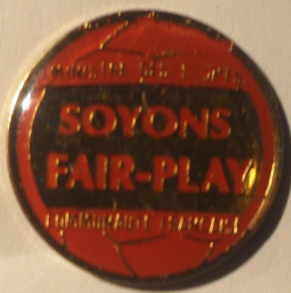 Pin's Soyons Fair-Play, Ophalen of Verzenden