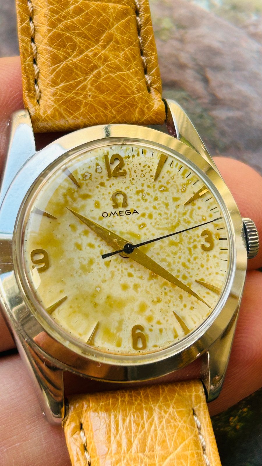 Vintage Omega (années 1950) — Cal. 420 — 34,5 mm — Révisé, Enlèvement ou Envoi, Omega