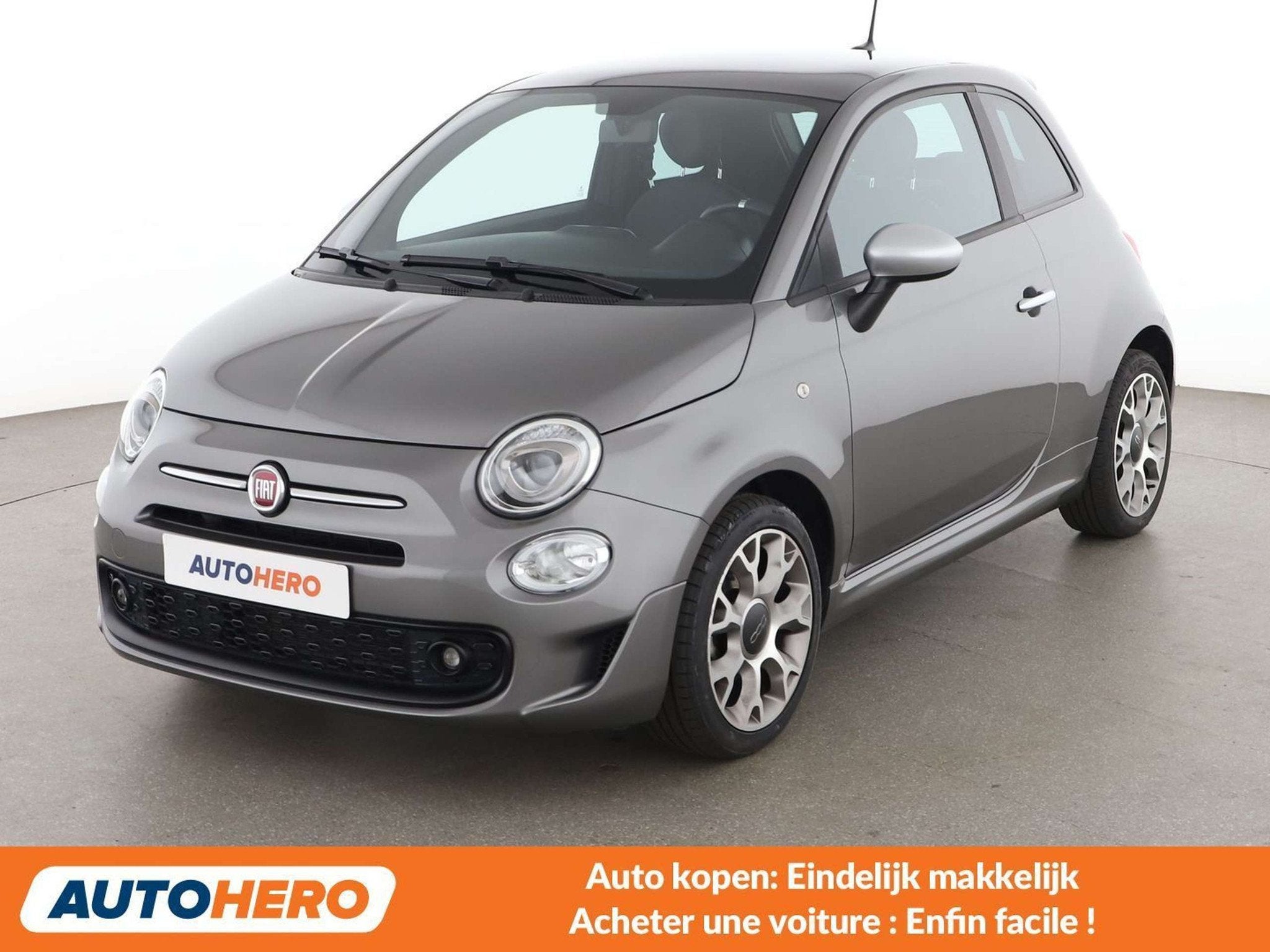 Fiat 500 1.0 Mild-Hybrid RockStar (bj 2020), Auto's, Voorwielaandrijving, 4 zetels, Gebruikt, Zilver of Grijs