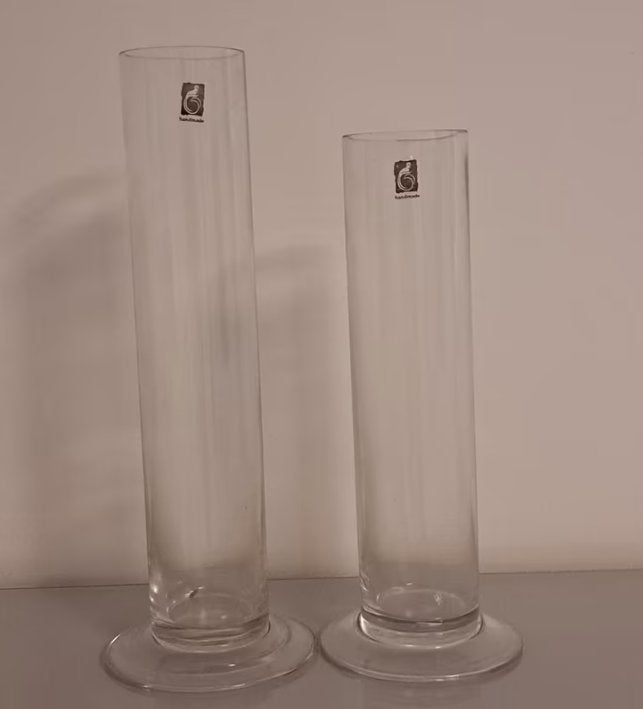 Handgemaakte vazen, Huis en Inrichting, Woonaccessoires | Vazen, Ophalen, Transparant, 35 cm, Glas