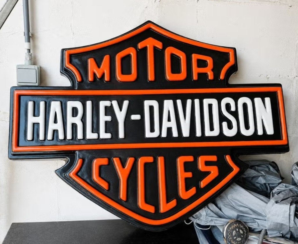groot zwaar bord Harley Davidson in polyester, Ophalen