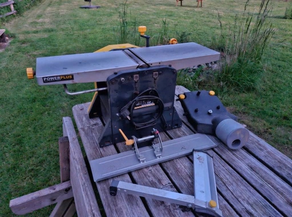 VLAK-/VANDIKTEBANK 1500W 204MM powerplus x204, Doe-het-zelf en Bouw, Schaafmachines, Ophalen, Gebruikt, Elektrisch