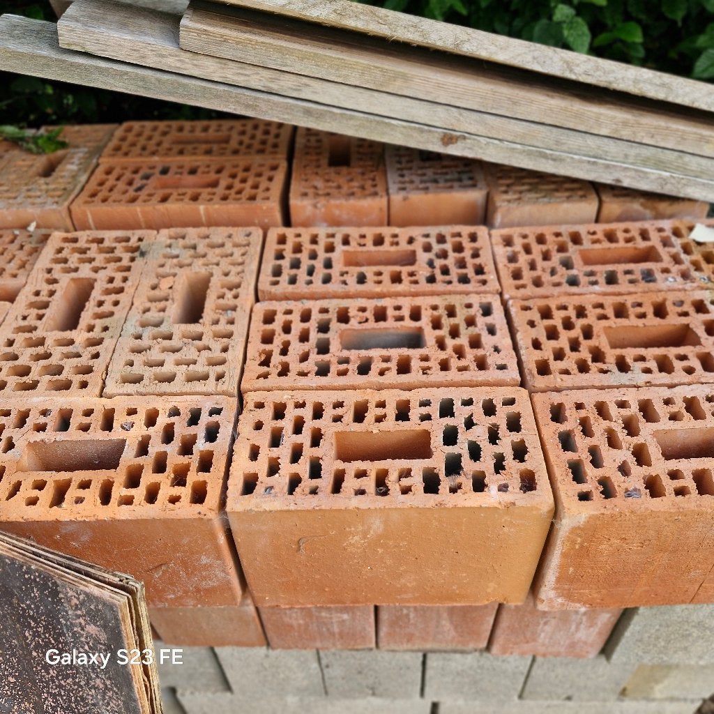 58 blocs en terre cuite de 14cm de large, Bricolage & Construction, Enlèvement, Neuf