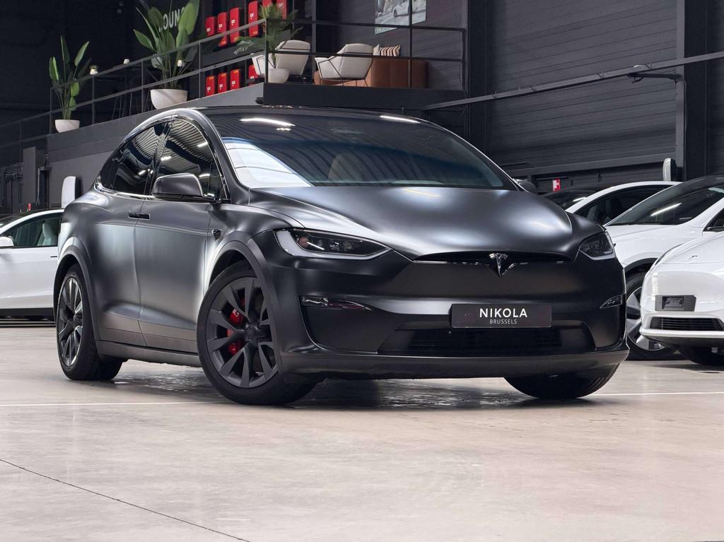 Tesla Model X PLAID - ENHANCED AP - RED BRAKES - 6 SEATS - 1, Autos, Tesla, Model X, Beige, Entreprise, Phares entièrement LED