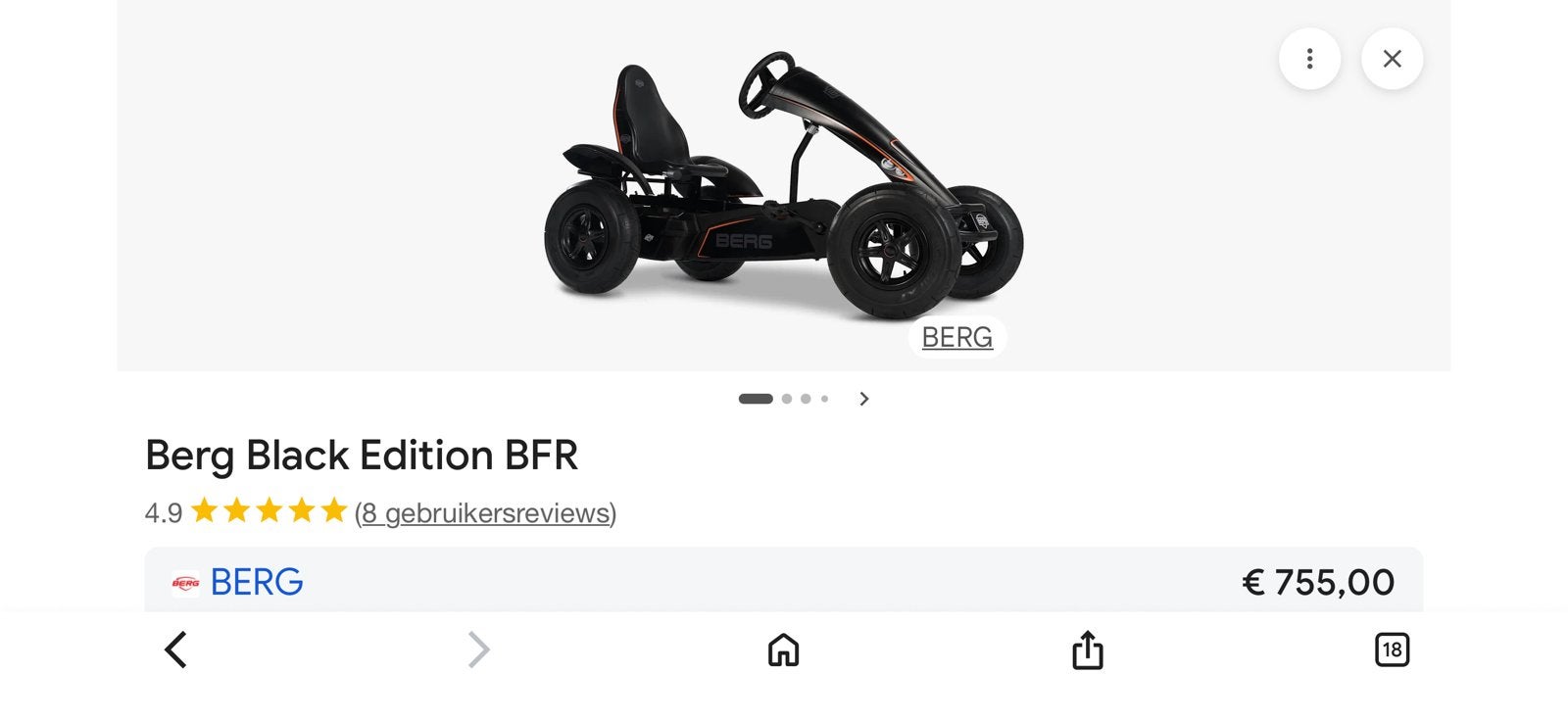 Gocart berg in heel goede staat, Ophalen, Zo goed als nieuw, Berg