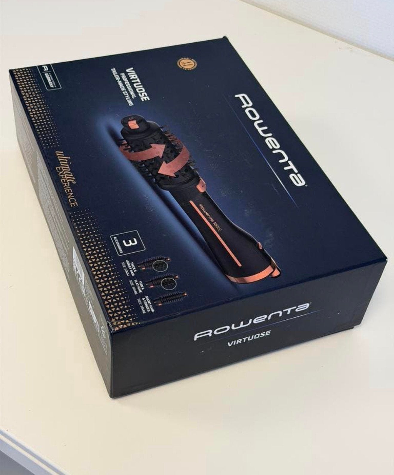 Brosse rotative à boucles Rowenta Virtuose sèche-cheveux,, Enlèvement ou Envoi, Neuf, Sèche-cheveux