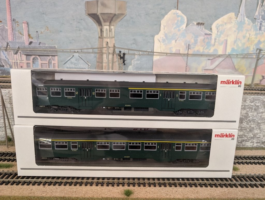 NMBS SNCB | Märklin 43547 | M2 AB + A Set | Groen | LED |, Wisselstroom, Locomotief, Nieuw, Ophalen of Verzenden