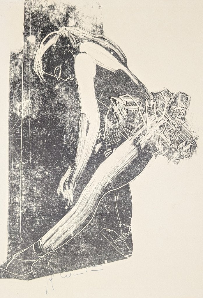 Jef Wauters - monotype - ballerine, Antiquités & Art, Art | Lithographies & Sérigraphies, Signé, Enlèvement ou Envoi, Personnages et figures fantastiques