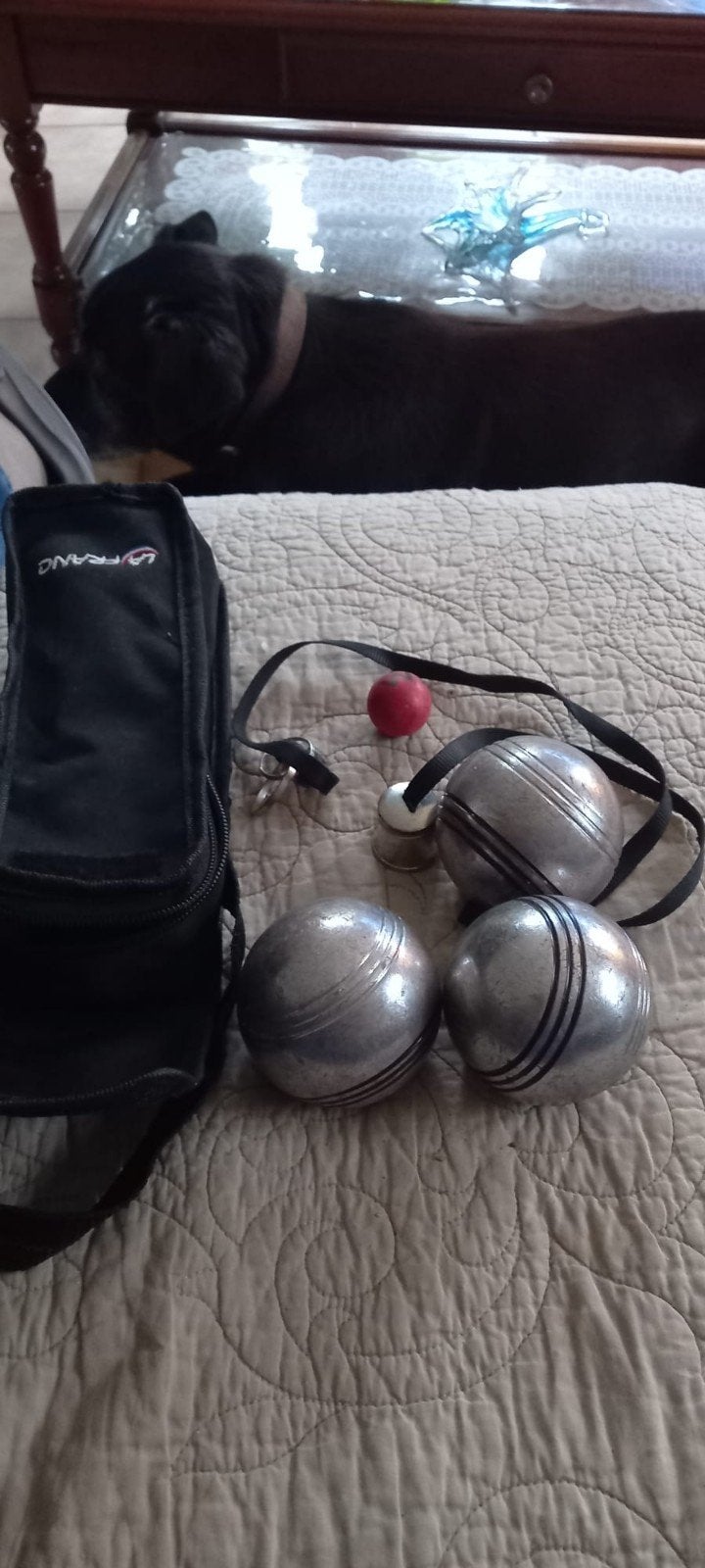 petanqueballen met trekstaal om ballen op te rapen, Sports & Fitness, Bowling, Enlèvement ou Envoi