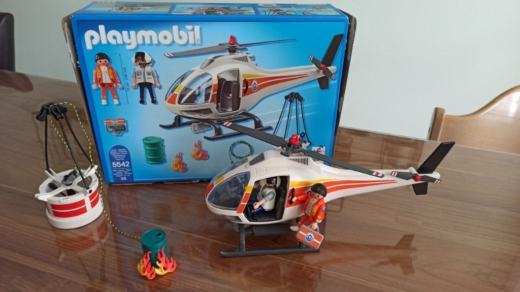 Playmobil Brandbestrijdingshelikopter 5542, Ophalen, Zo goed als nieuw, Complete set