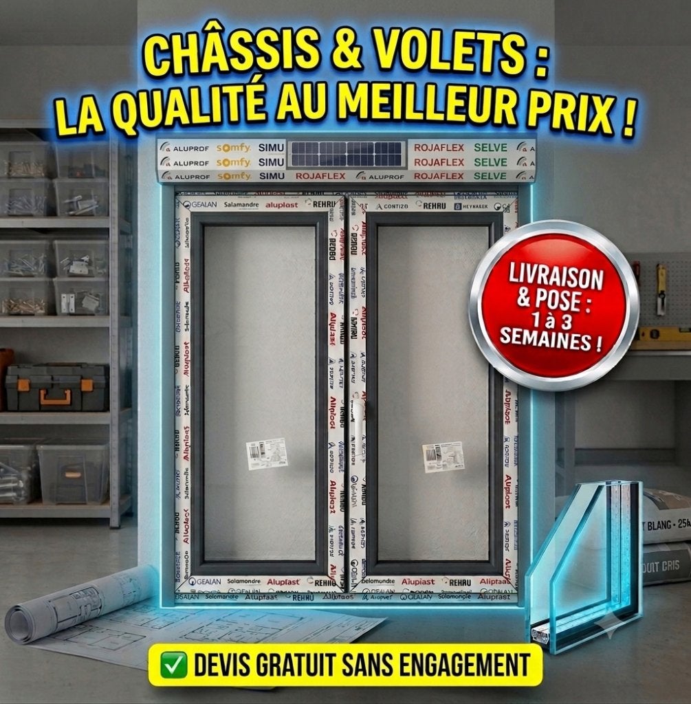 CHÂSSIS ET VOLETS AU PRIX CORRECT | Fourniture & Pose Rapide, Bricolage & Construction, Châssis & Portes coulissantes, Neuf, Châssis de fenêtre